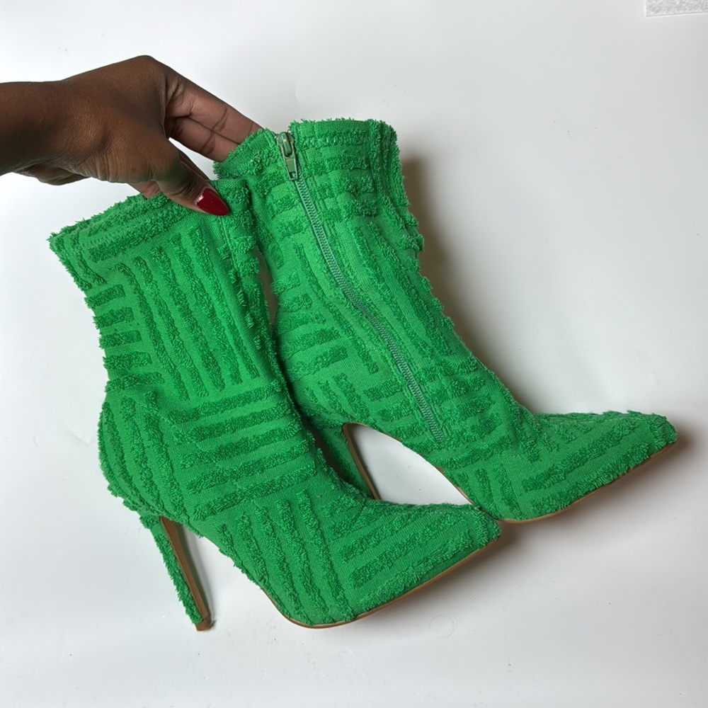 Green ankle boots